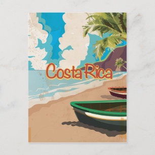 Cartão Postal Cartaz de Viagem Antigo da Costa Rica