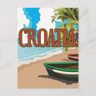 Cartão Postal cartaz de viagem antigo da CROÁCIA