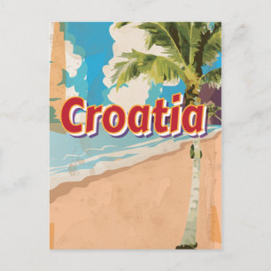 Cartão Postal Cartaz de viagem antigo da Croácia