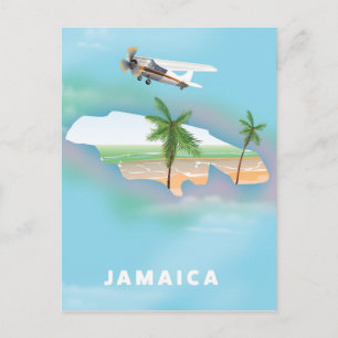 Cartão Postal Cartaz de viagem antigo da Jamaica