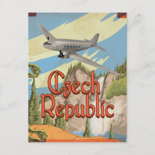 Cartão Postal Cartaz de Viagem Antigo da República Tcheca