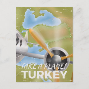 Cartão Postal Cartaz de viagem antigo da Turquia
