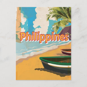 Cartão Postal Cartaz de viagem antigo das Filipinas
