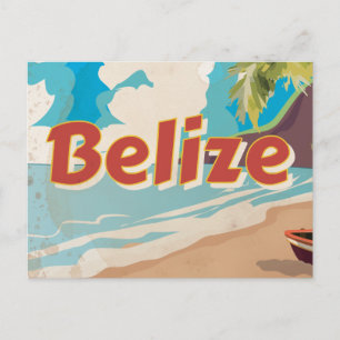Cartão Postal Cartaz de viagem antigo de Belize