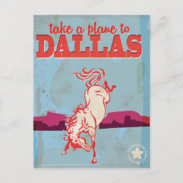 Cartão Postal Cartaz de Viagem Antigo de Dallas