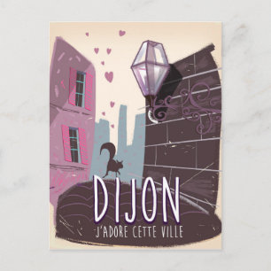 Cartão Postal Cartaz de viagem antigo de Dijon França