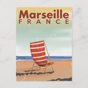 Cartão Postal Cartaz de viagem antigo de Marselha França