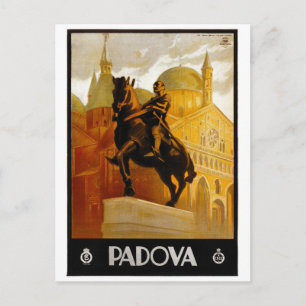 Cartão Postal Cartaz de Viagem Antigo de Pádua Itália