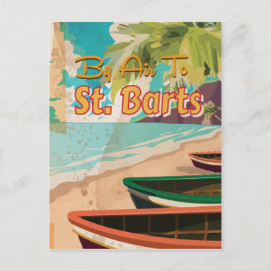 Cartão Postal Cartaz de Viagem Antigo de St. Barts