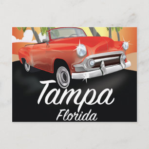 Cartão Postal Cartaz de viagem antigo de Tampa Flórida