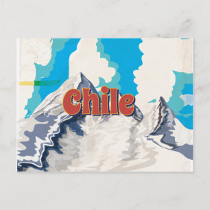 Cartão Postal Cartaz de Viagem Antigo do Chile