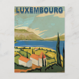 Cartão Postal Cartaz de Viagem Antigo do Luxemburgo