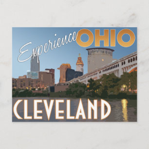 Cartão Postal Cartaz de Viagem Antigo do Meio-Oeste Cleveland Oh