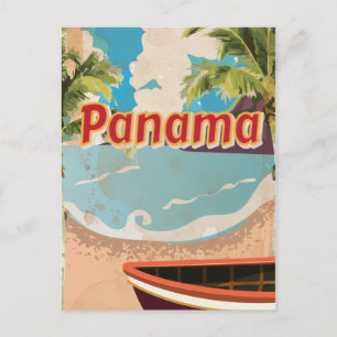 Cartão Postal Cartaz de Viagem Antigo do Panamá