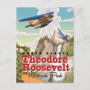 Cartão Postal Cartaz de viagem antigo do Parque Theodore Rooseve
