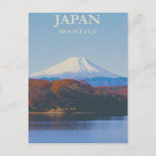 Cartão Postal Cartaz de Viagem Antigo Monte Fuji Japão