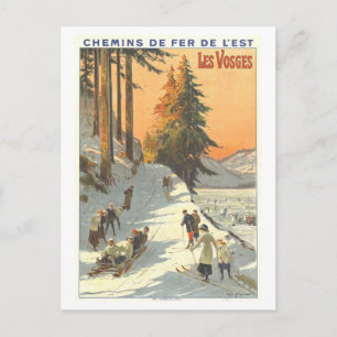 Cartão Postal Cartaz de Viagem Antigo para as Montanhas dos Vosg