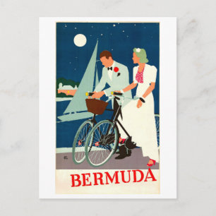 Cartão Postal Cartaz de Viagem Antigo para Bermudas