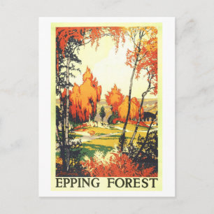 Cartão Postal Cartaz de Viagem Antigo para Epping Forest