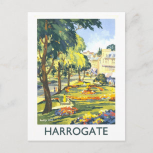 Cartão Postal Cartaz de Viagem Antigo para Harrogate
