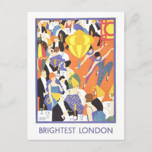 Cartão Postal Cartaz de Viagem Antigo para Londres