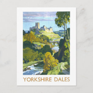 Cartão Postal Cartaz de Viagem Antigo para Yorkshire Dales