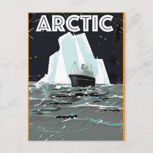 Cartão Postal Cartaz de viagem Ártico Vintage