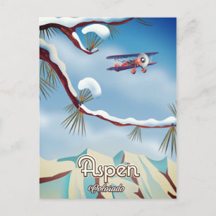 Cartão Postal Cartaz de viagem Aspen Colorado