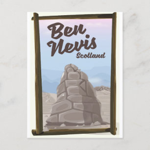 Cartão Postal Cartaz de viagem Ben Nevis Escócia