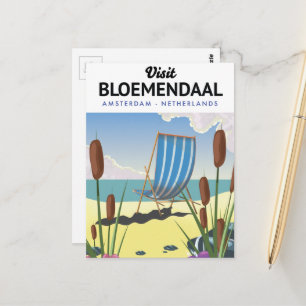 Cartão Postal Cartaz de viagem Bloemendaal Amsterdã