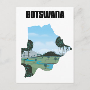 Cartão Postal cartaz de viagem Botsuana