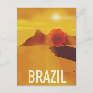 Cartão Postal Cartaz de viagem Brasil