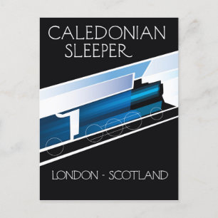Cartão Postal Cartaz de viagem Caledonian Sleeper Londres Escóci