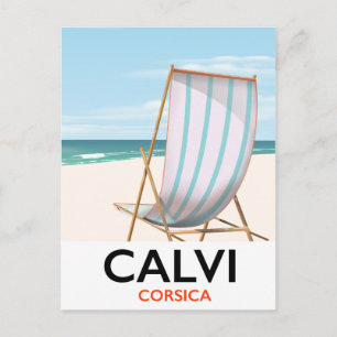 Cartão Postal Cartaz de viagem Calvi Córsega