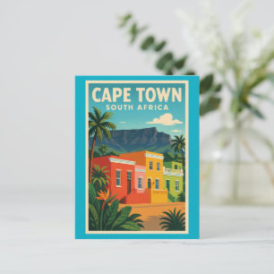 Cartão Postal cartaz de viagem Cidade do Cabo, África do Sul,