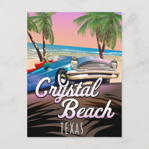 Cartão Postal Cartaz de viagem Crystal Beach Texas
