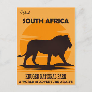 Cartão Postal Cartaz de Viagem da África do Sul