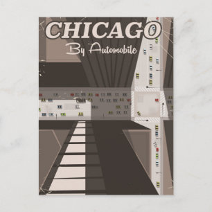 Cartão Postal cartaz de viagem da cidade de Chicago