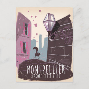 Cartão Postal cartaz de viagem da cidade de Montpellier França