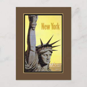 Cartão Postal cartaz de viagem da estátua da liberdade nova york