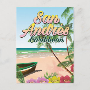 Cartão Postal cartaz de viagem da ilha de San Andrés