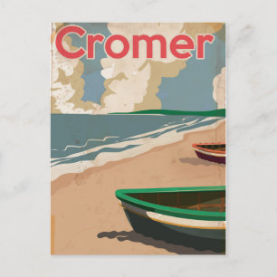 Cartão Postal Cartaz de viagem da locomotiva Cromer Vintage