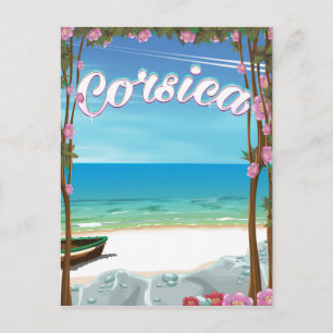 Cartão Postal cartaz de viagem da praia da Córsega