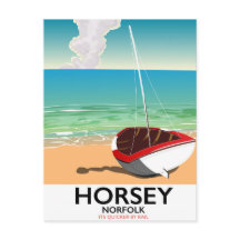 Cartaz de viagem da praia de Horsey Norfolk