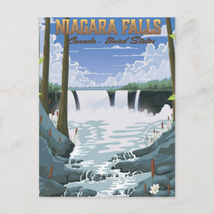 Cartão Postal Cartaz de viagem das Cataratas do Niágara