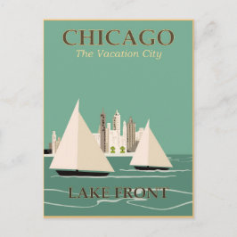 Cartão Postal Cartaz de Viagem de Chicago
