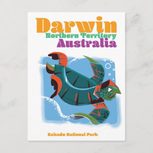 Cartão Postal Cartaz de viagem de Darwin, Território do Norte Au