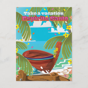 Cartão Postal Cartaz de viagem de férias em Espirito Santo.