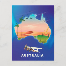 Cartão Postal Cartaz de viagem de férias na Austrália