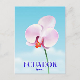 Cartão Postal cartaz de viagem de orquídea do Equador